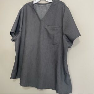 Fabletics Charcoal V‑Neck Short Sleeve Scrubs  Size 2X ~ Healthcare